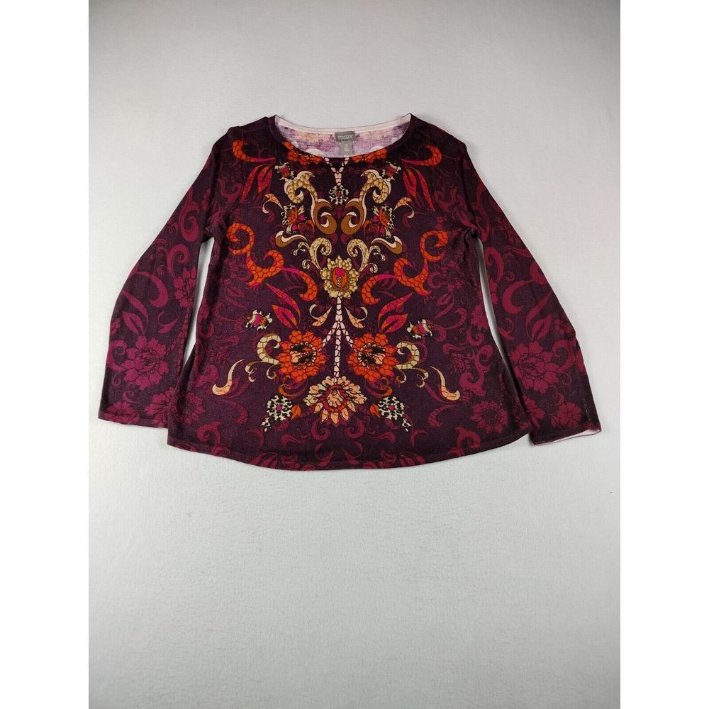 Chicos Blouse Women's 2 Multicolor Bohemian‎ Bohostyle Bohofashion Hippie Floral